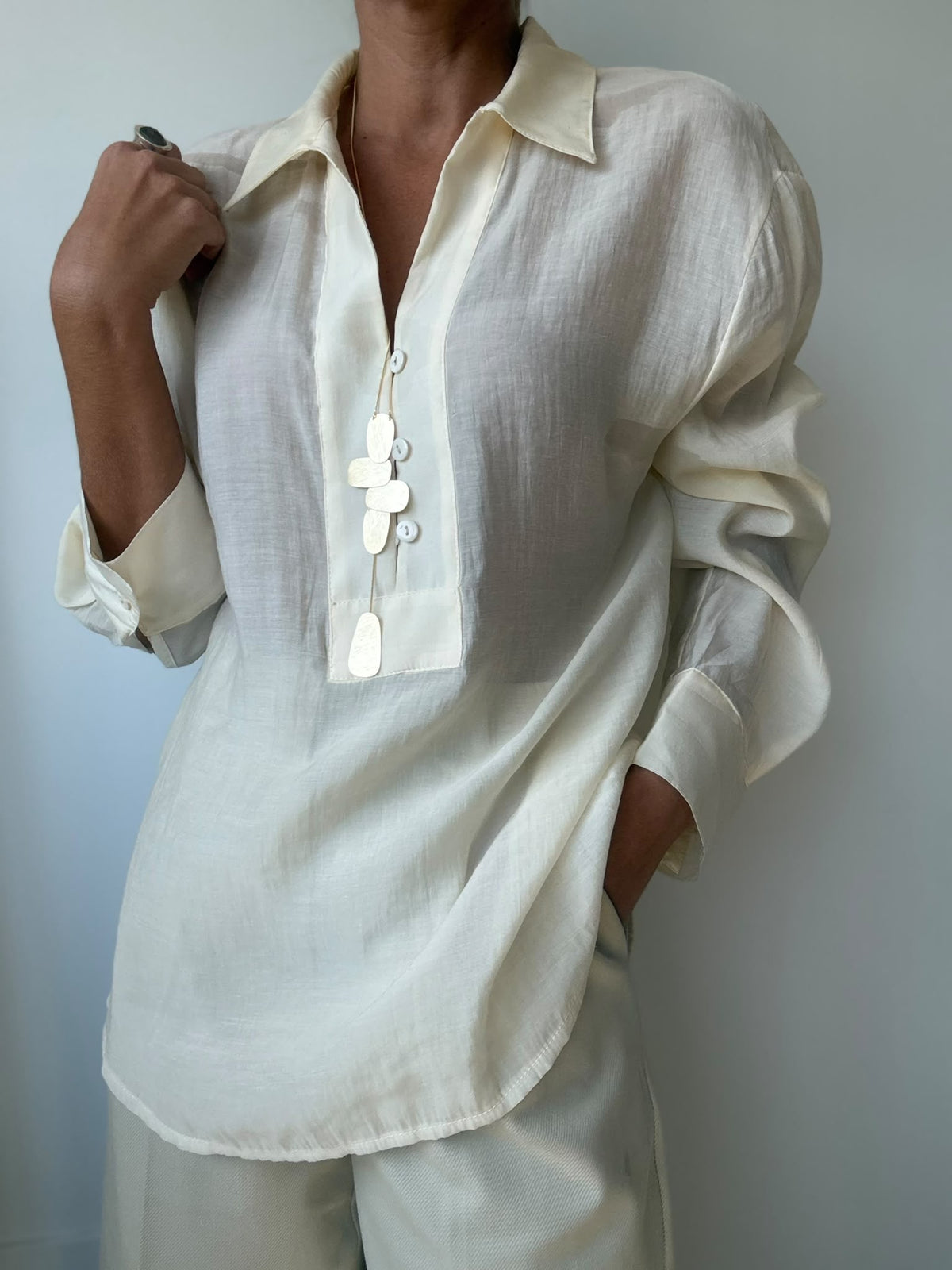 CAMISA GASY MARFIL