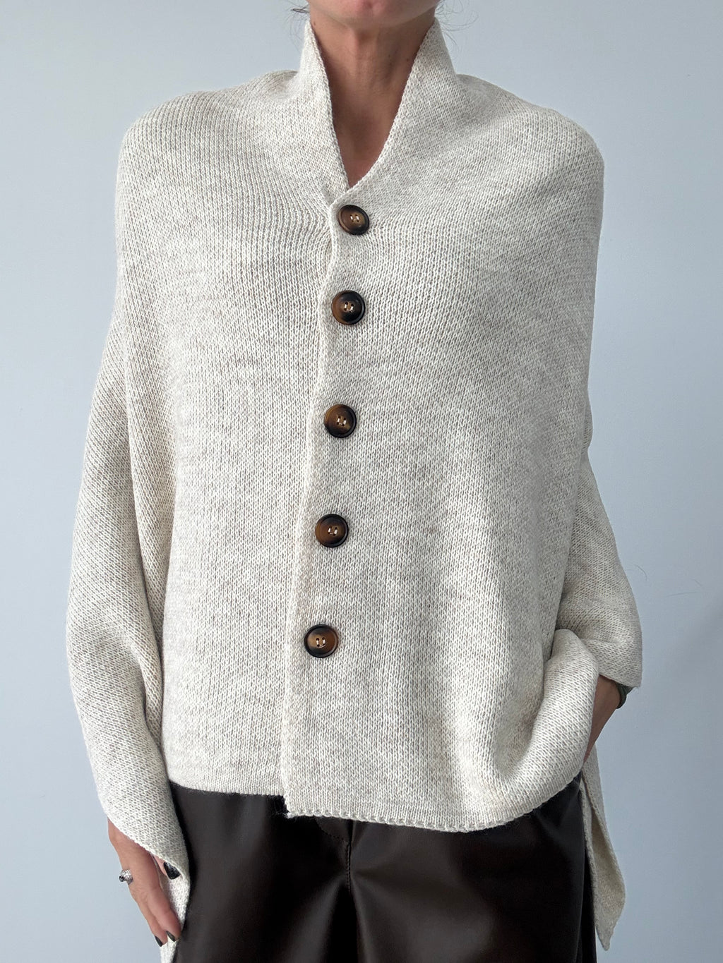 PONCHO ULA MARFIL