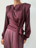 CAMISA ROSETA BURDEOS