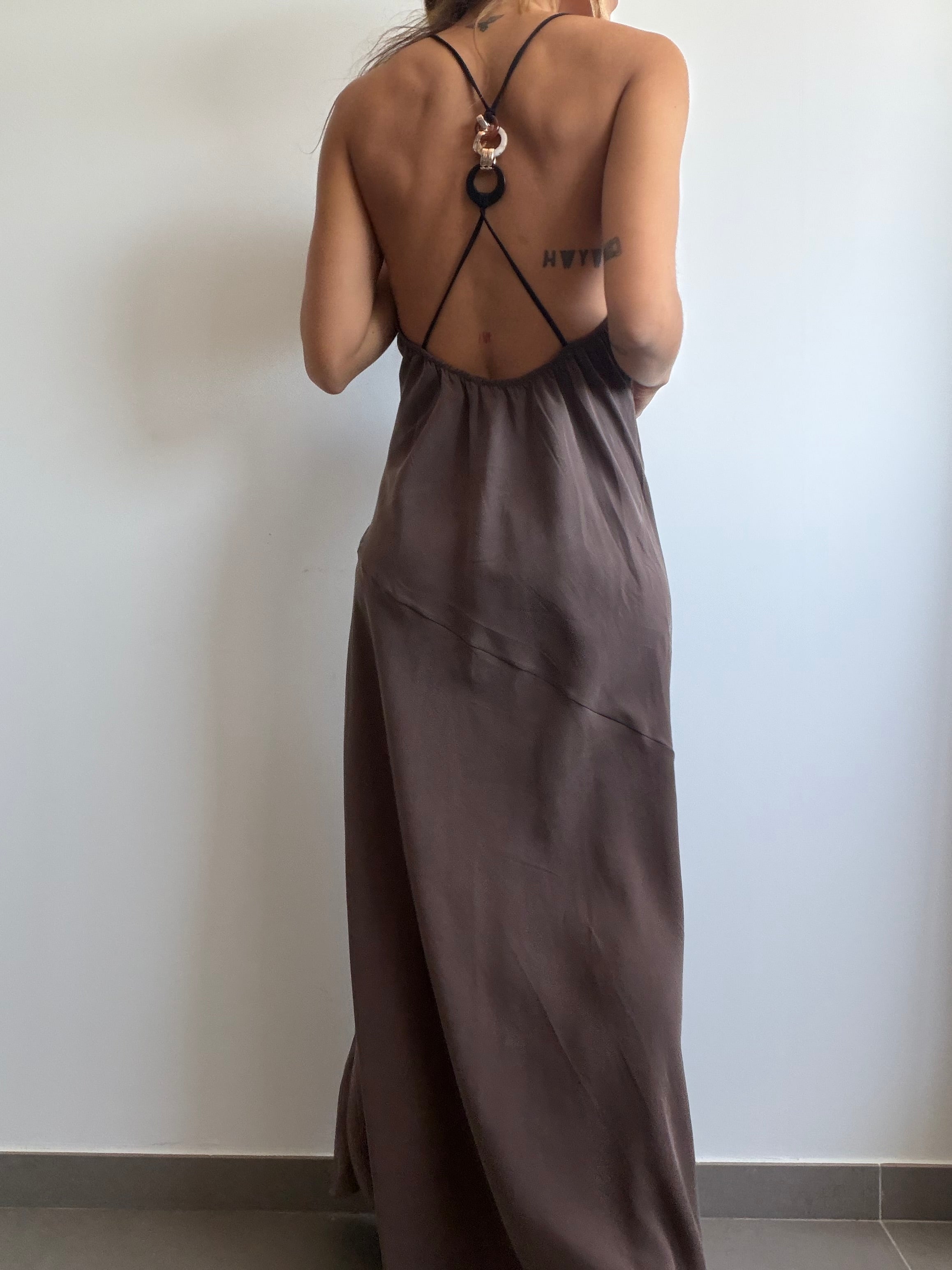 VESTIDO CASIA MARRÓN