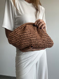 BOLSO RAFIA CONCHA MELOCOTÓN