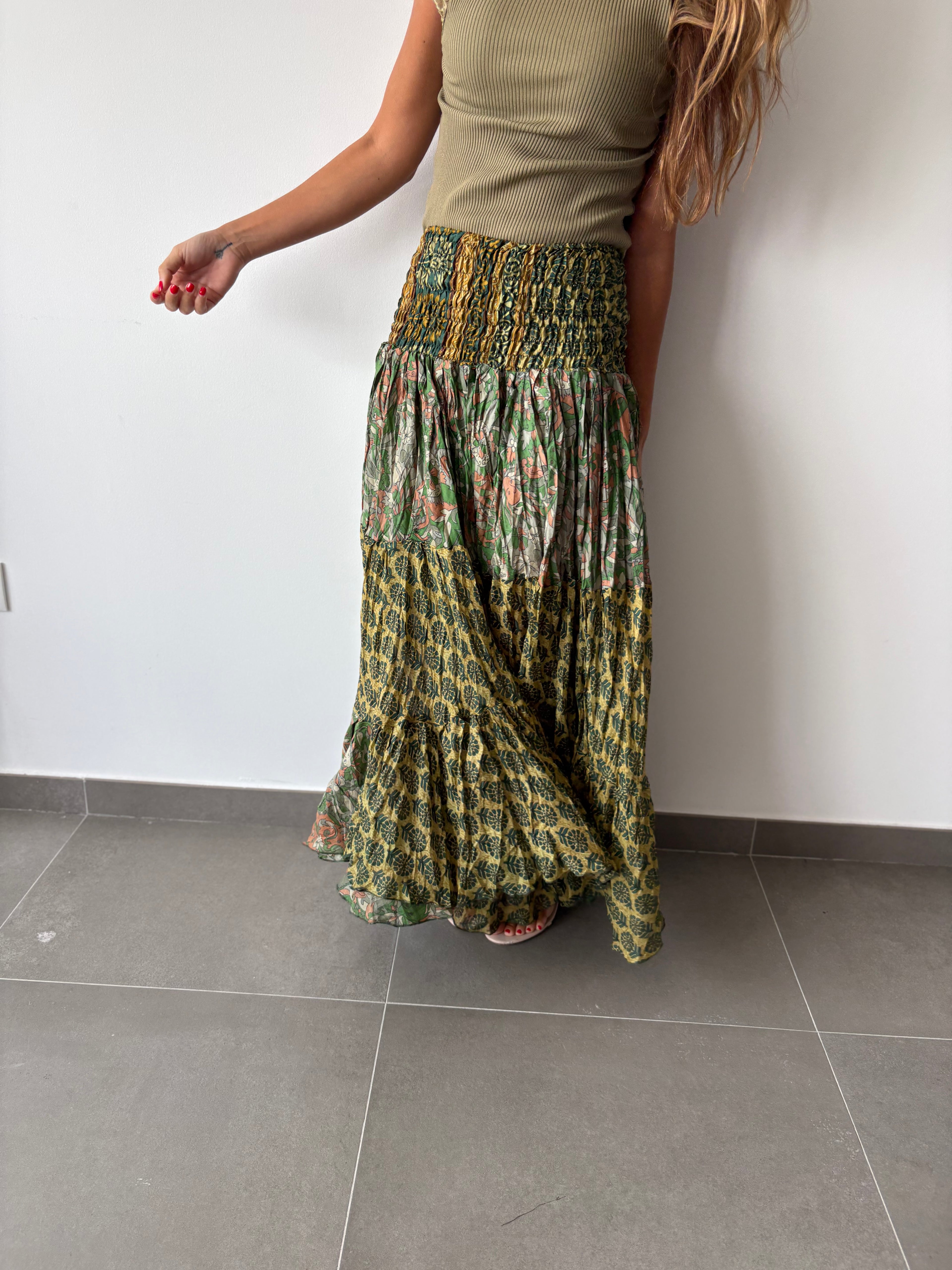 FALDA RETALES SEDA 55