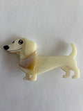 BROCHE SALCHICHA  MARFIL