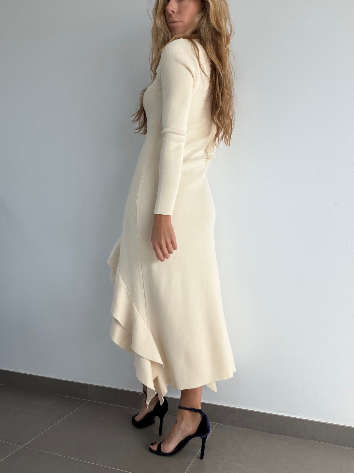 VESTIDO VUELO MARFIL