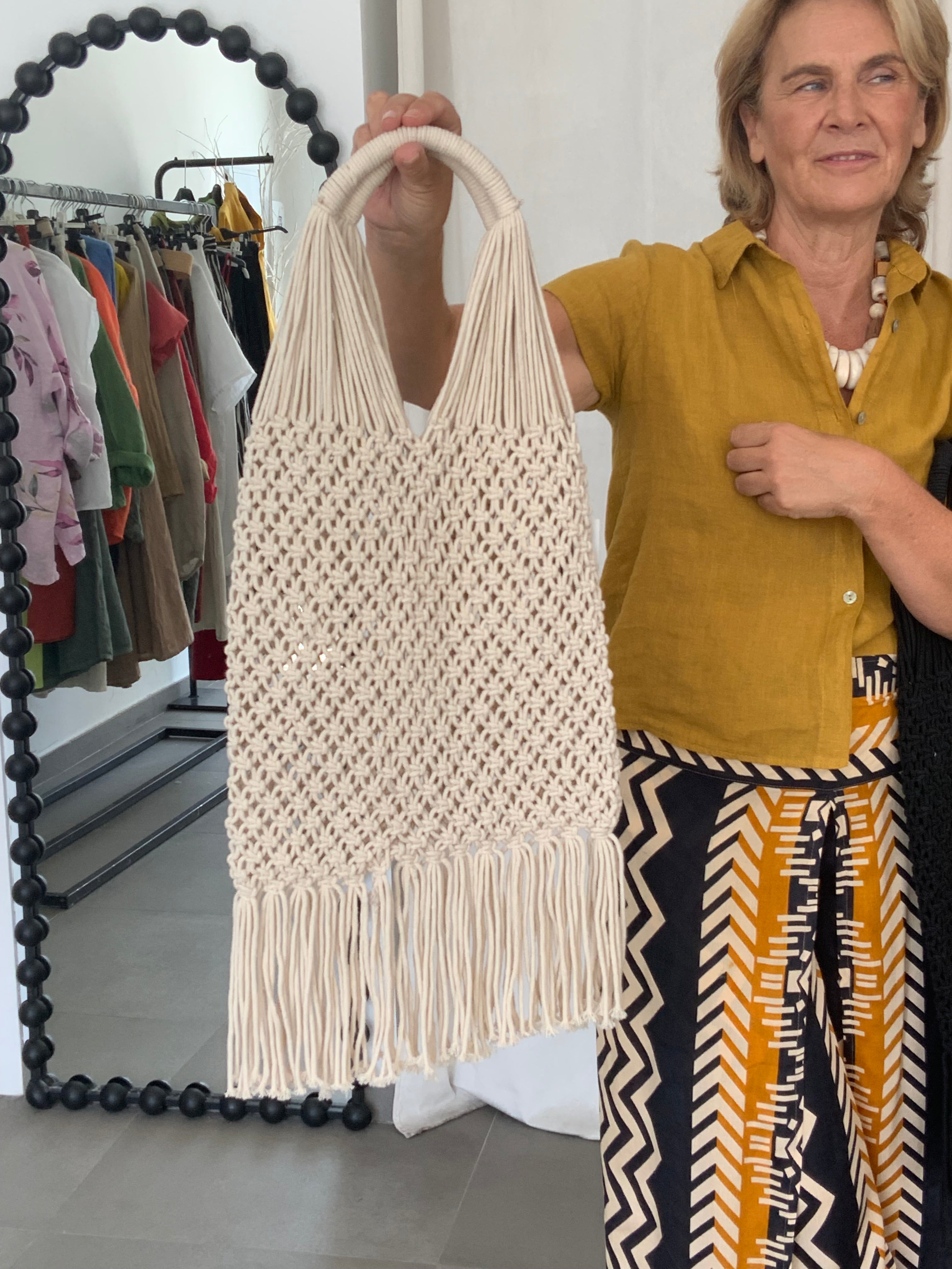 BOLSO MACRAME MARFIL