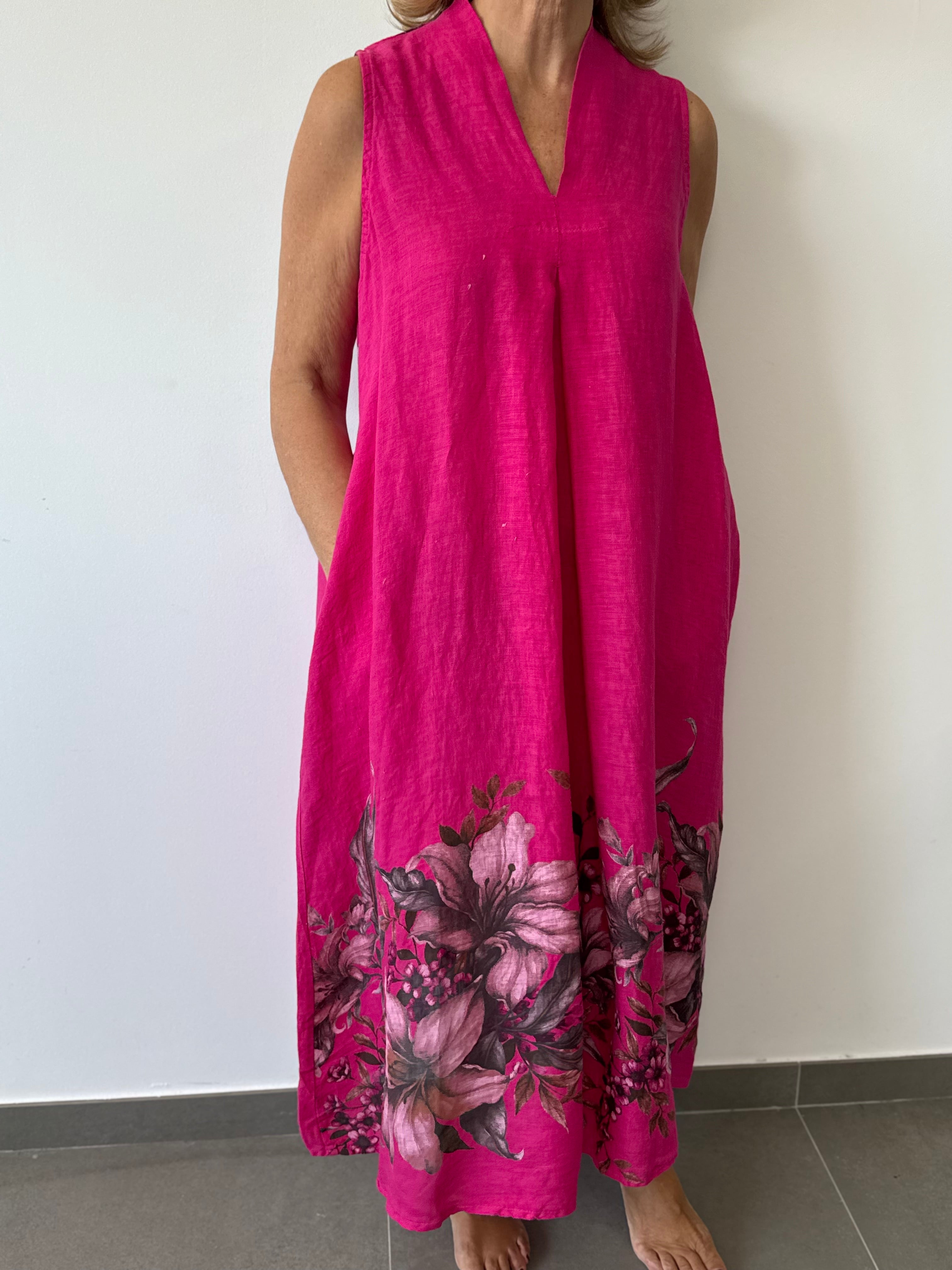 VESTIDO HAITÍ FUCSIA