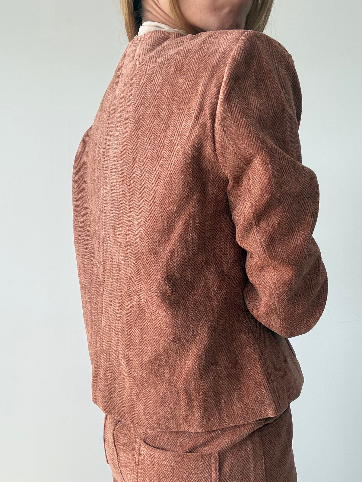 CHAQUETA ESPIGA MELOCOTON