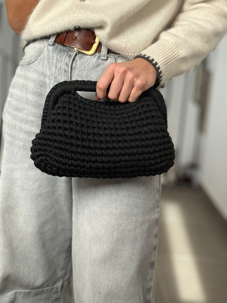 BOLSO NUDOS  NEGRO