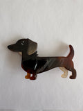 BROCHE SALCHICHA  MARRÓN