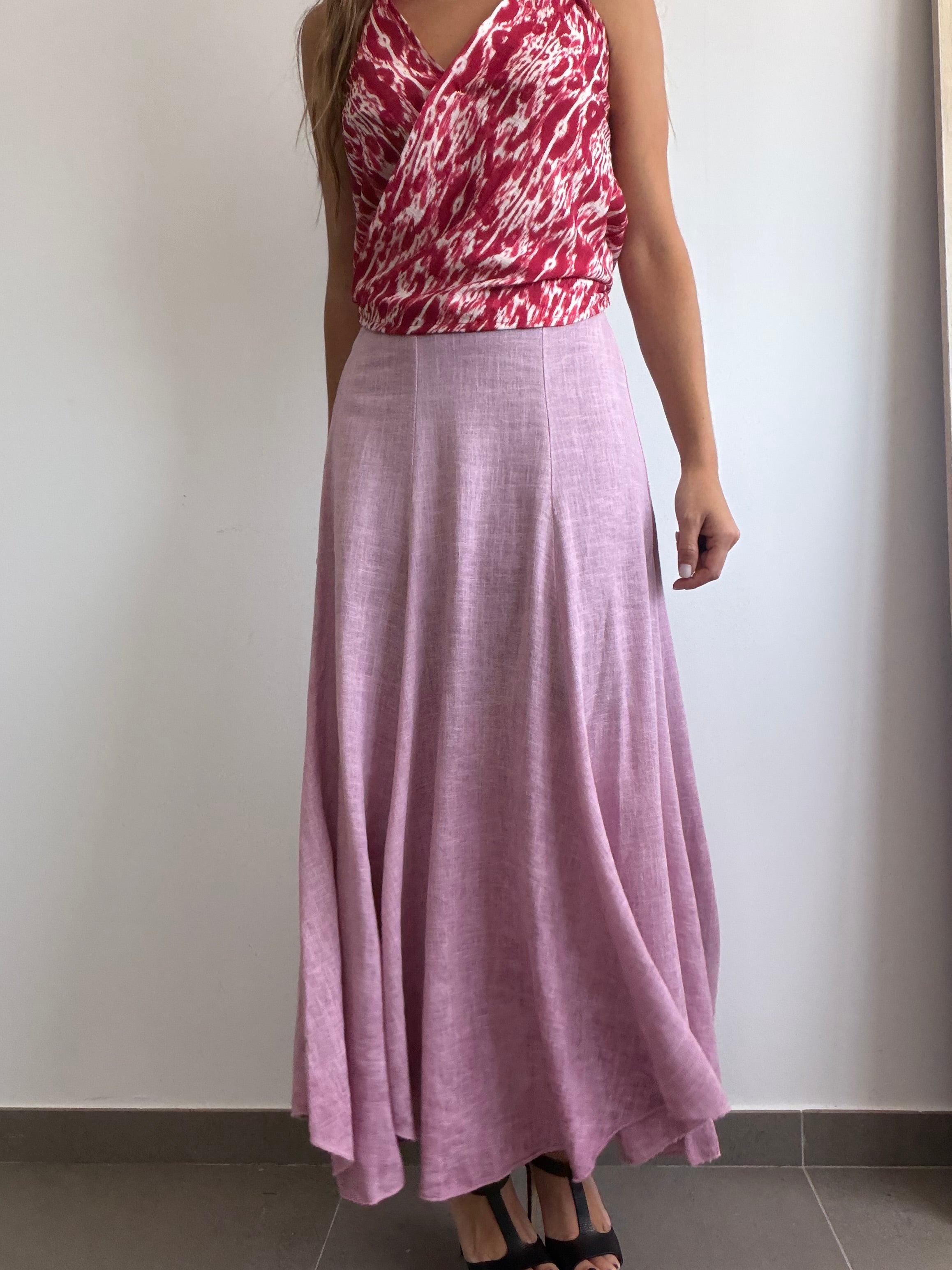 FALDA PERLA MALVA