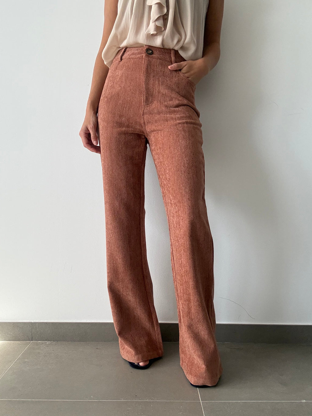 PANTALON ESPIGA MELOCOTON