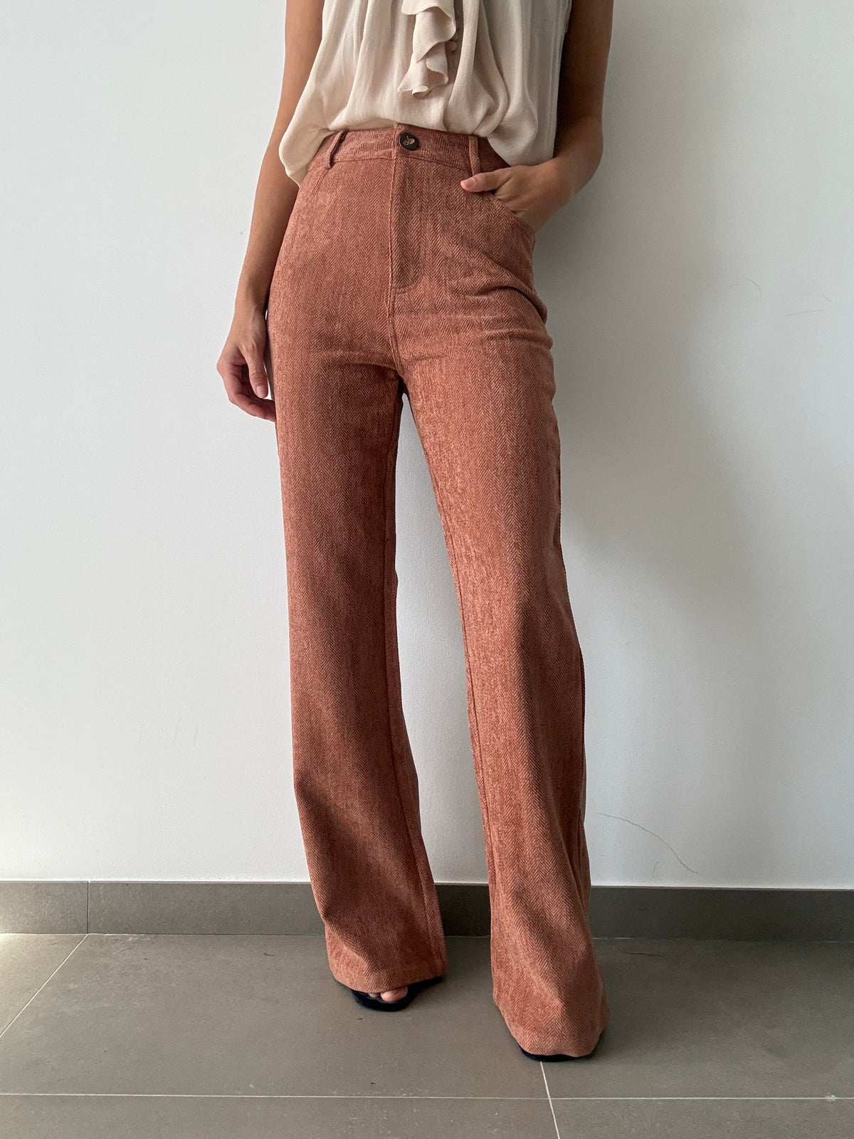 PANTALON ESPIGA MELOCOTON