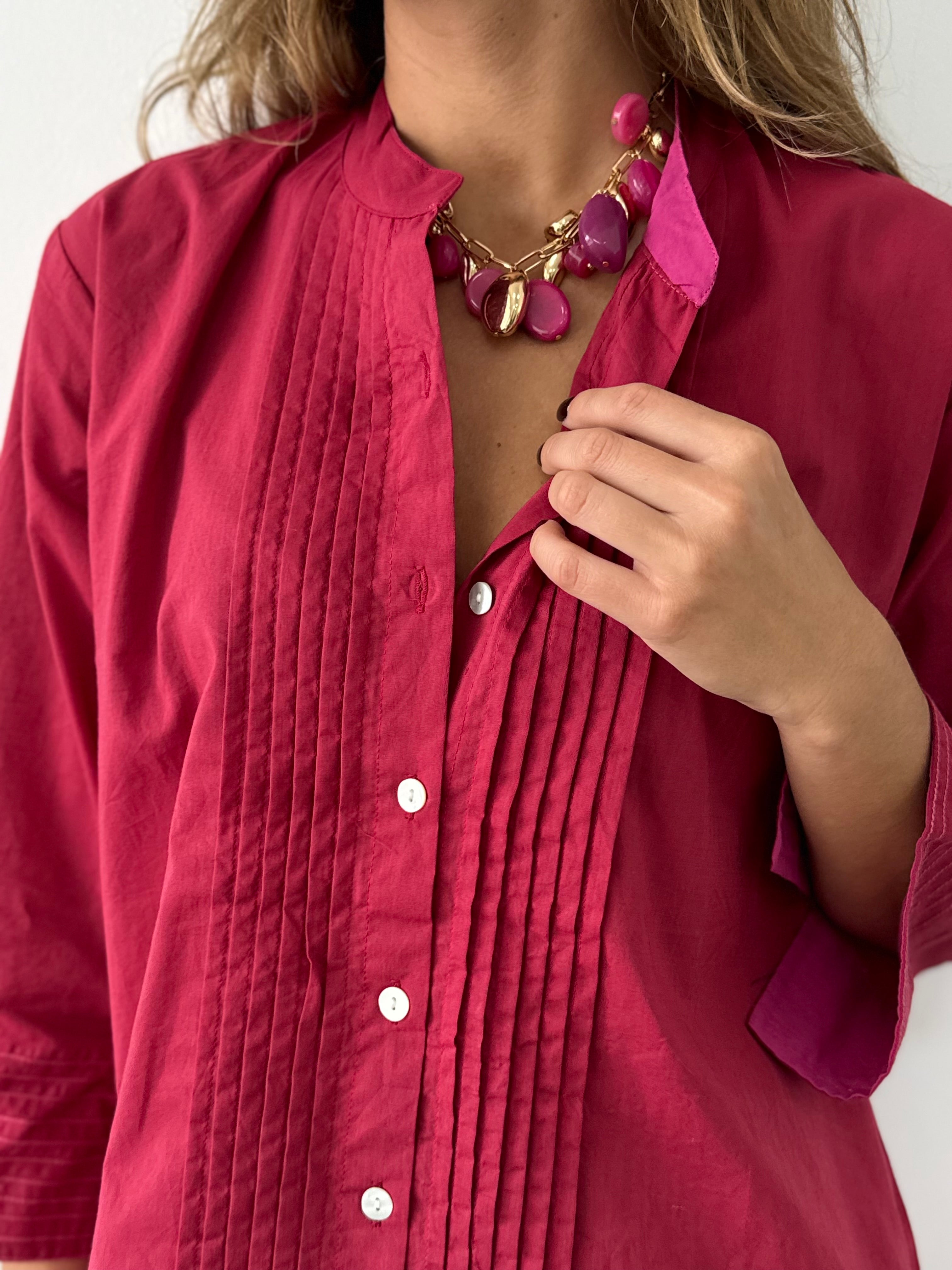 CAMISA TORA BURDEOS
