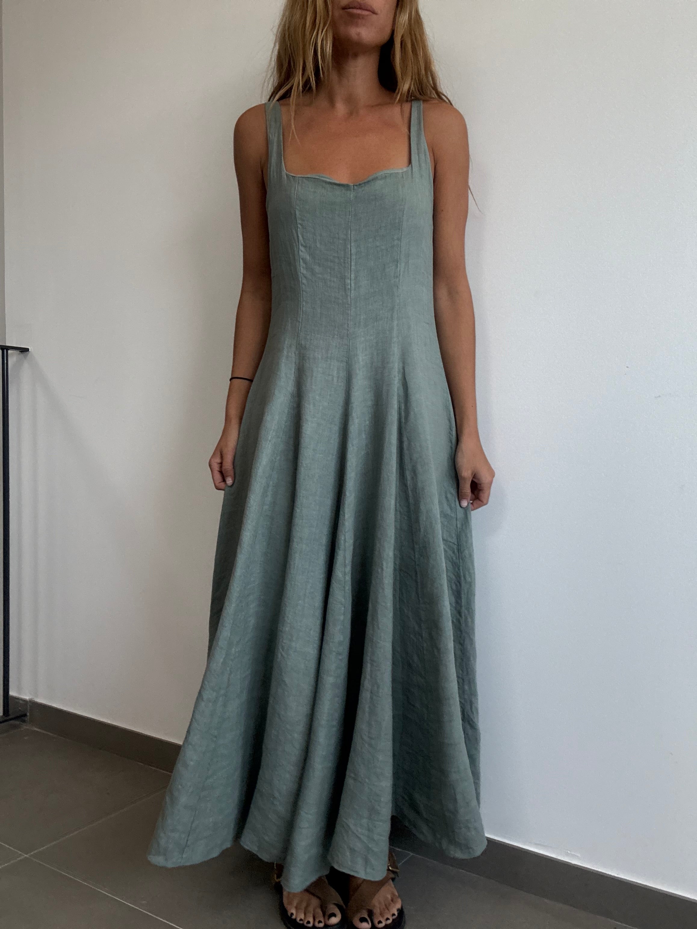 VESTIDO JULIETA KAKI