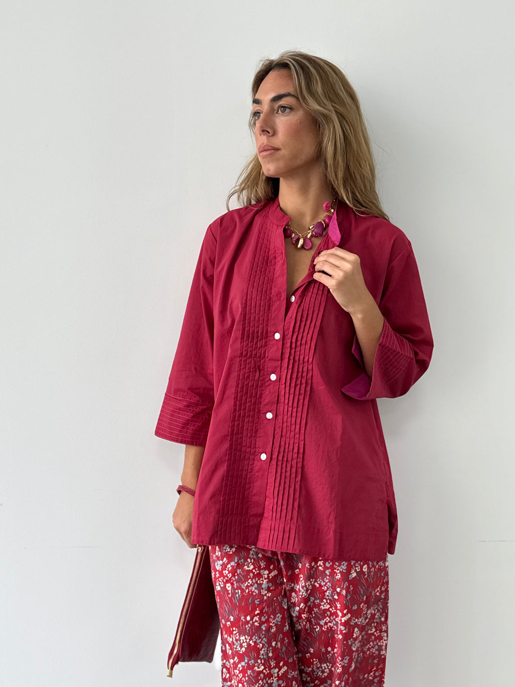 CAMISA TORA BURDEOS