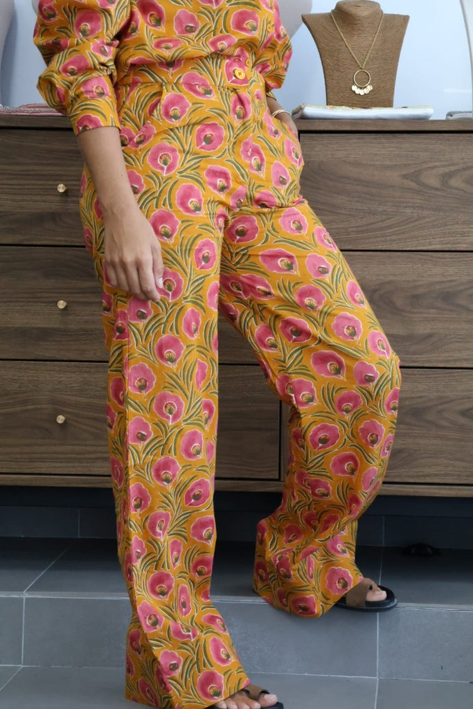 PANTALÓN FLORENTINA MOSTAZA