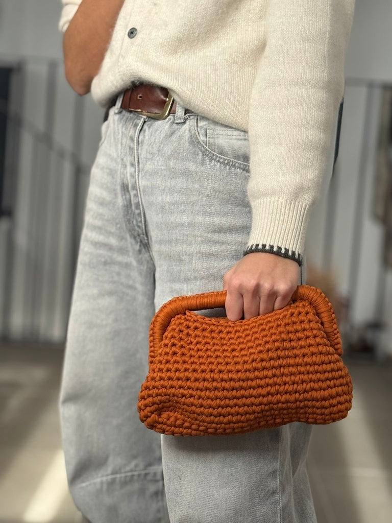 BOLSO NUDOS CALABAZA