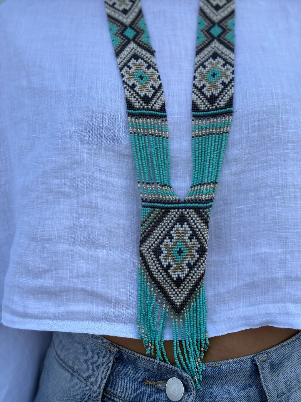 COLLAR BRASIL VERDE AGUA