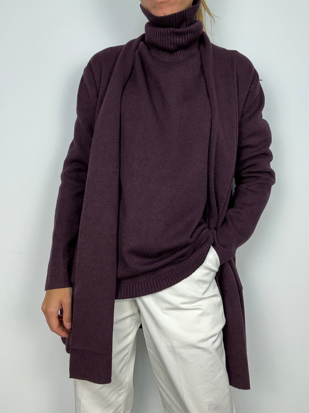 CHAQUETA HELECHO BERENJENA