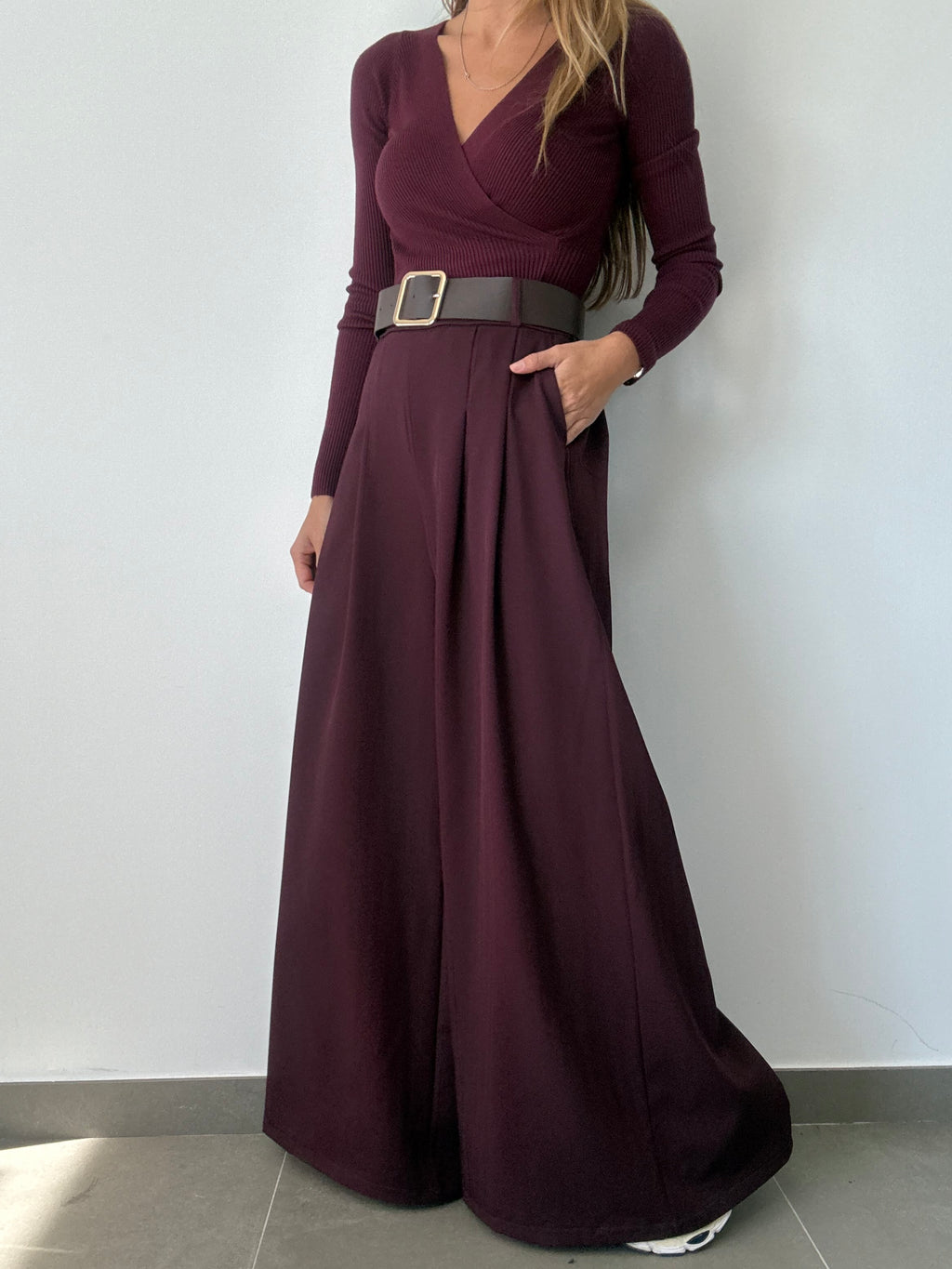 PANTALÓN ELISA BURDEOS