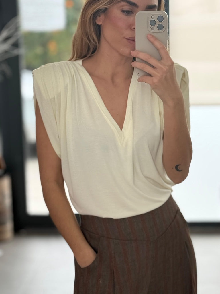 CAMISETA MAIRA MARFIL