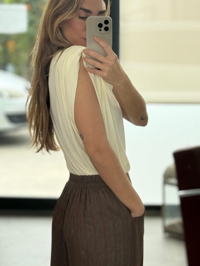 CAMISETA MAIRA MARFIL