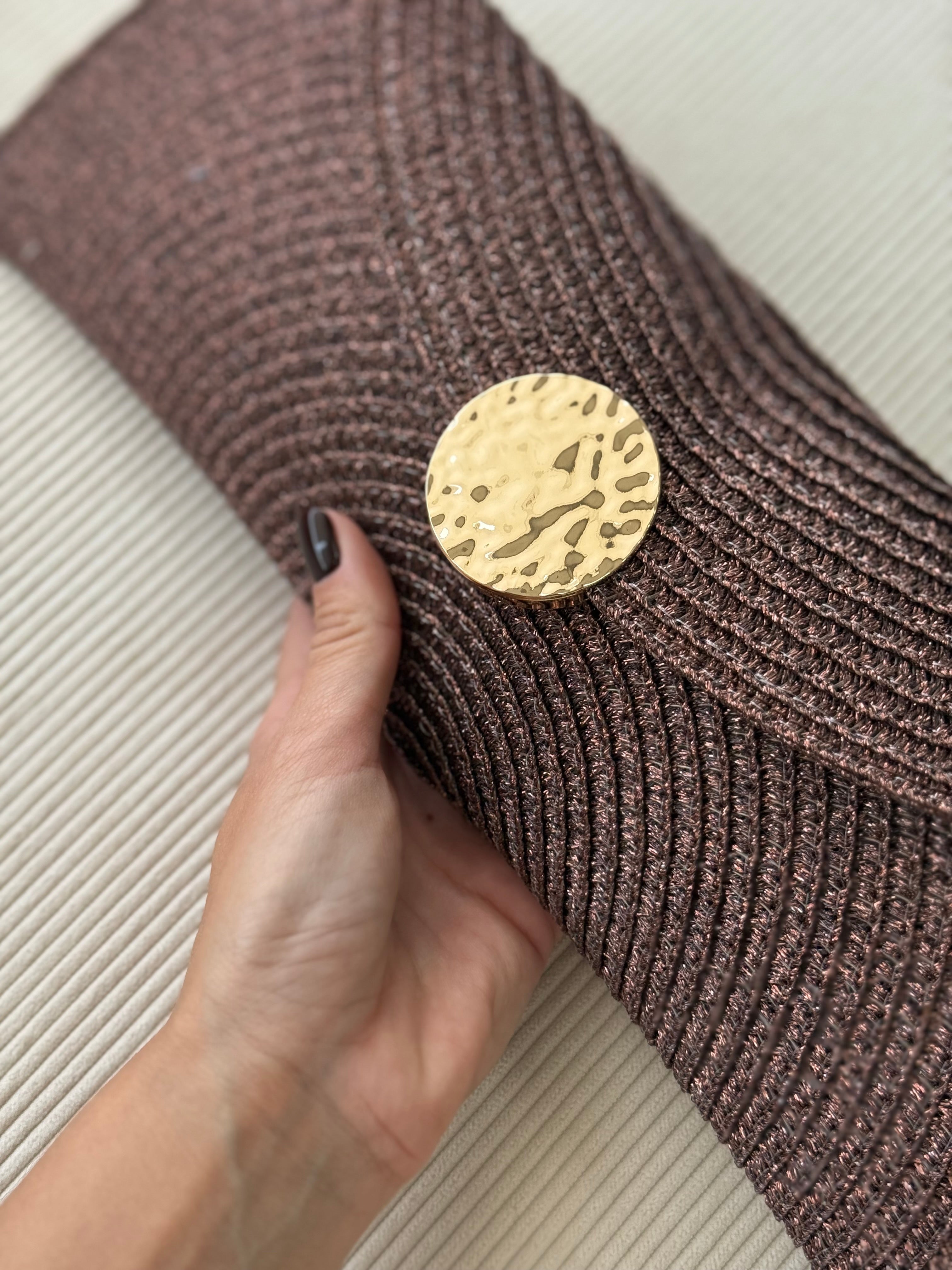 BOLSO  PALMA BRONCE