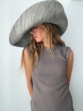 SOMBRERO RAFIA GRIS