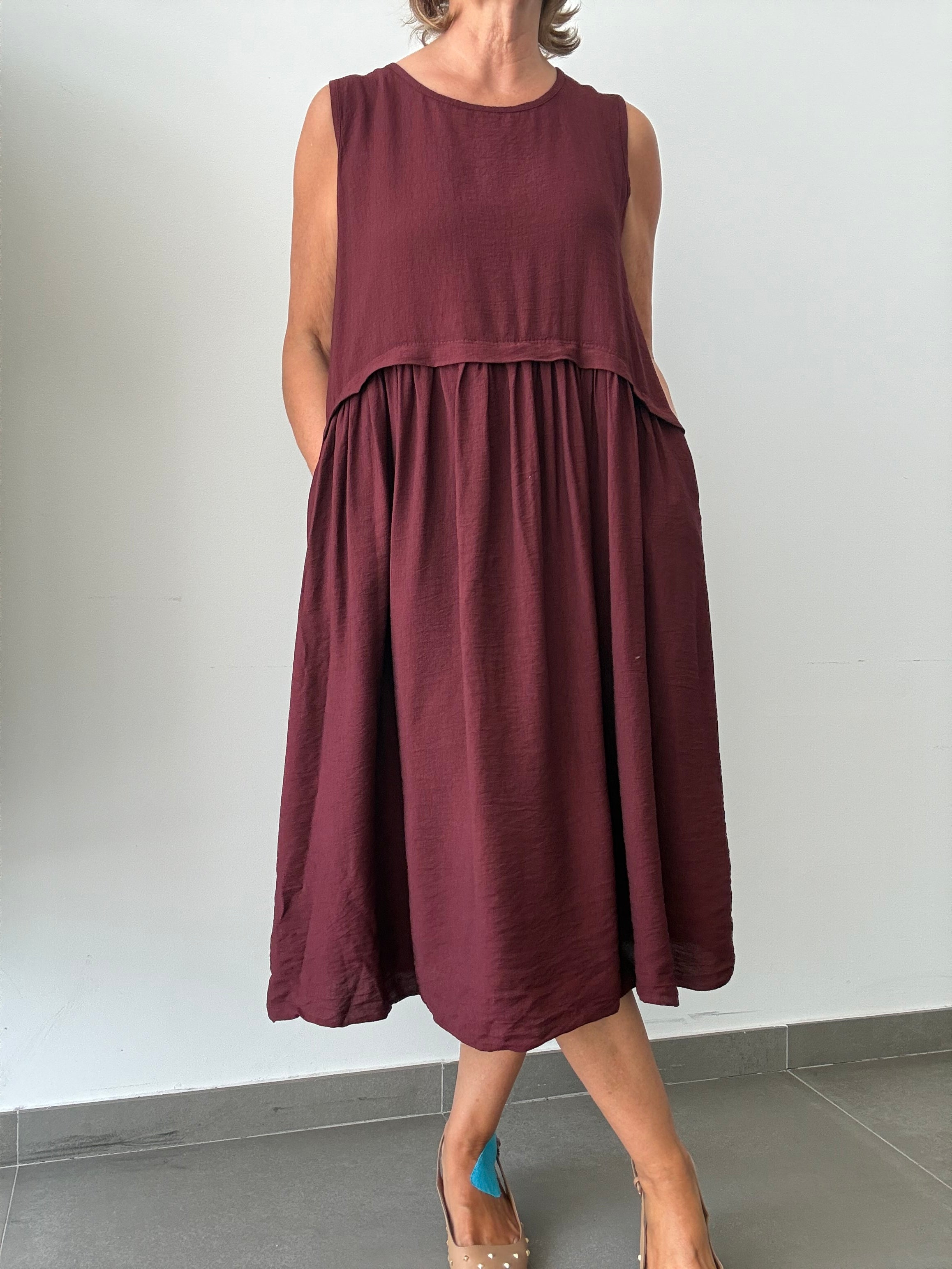 VESTIDO KARINA BURDEOS