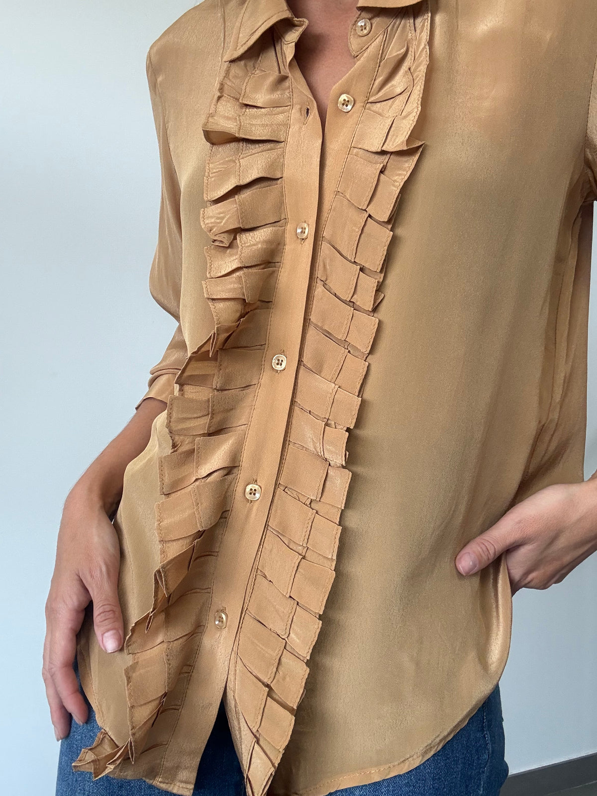 CAMISA NOI MOSTAZA