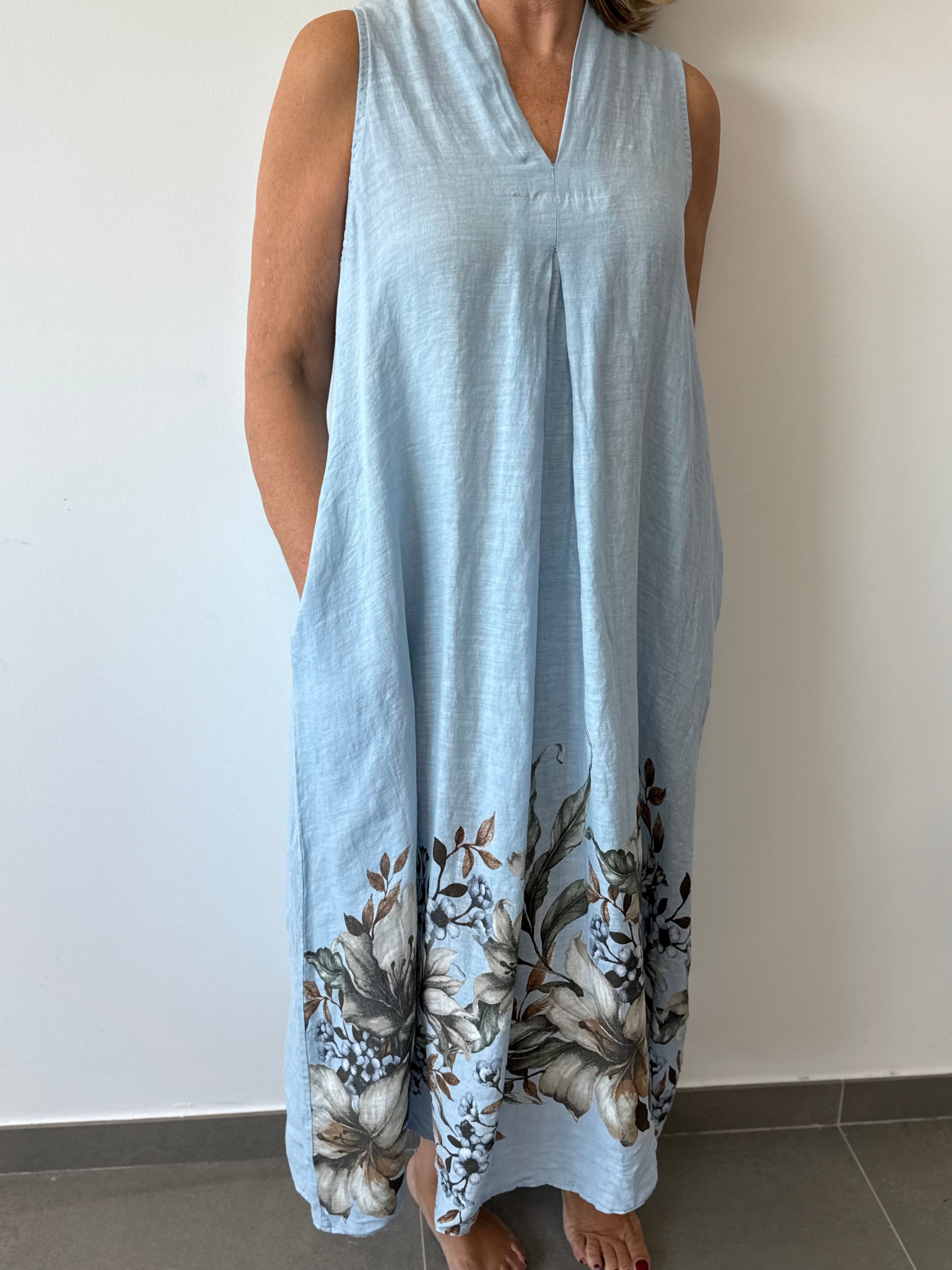 VESTIDO HAITÍ CELESTE