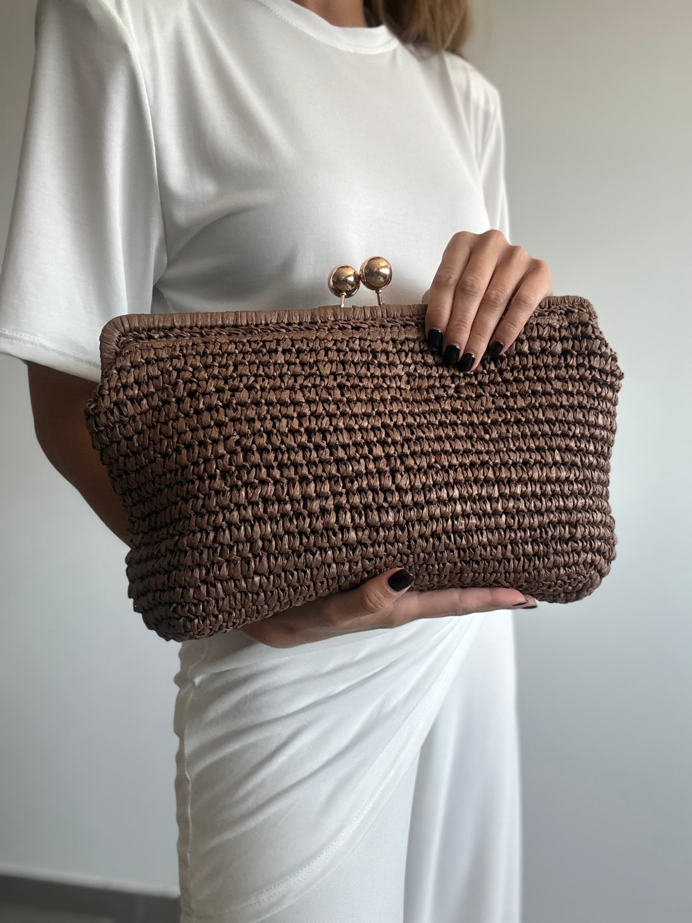 BOLSO MAXI RAFIA MARRÓN