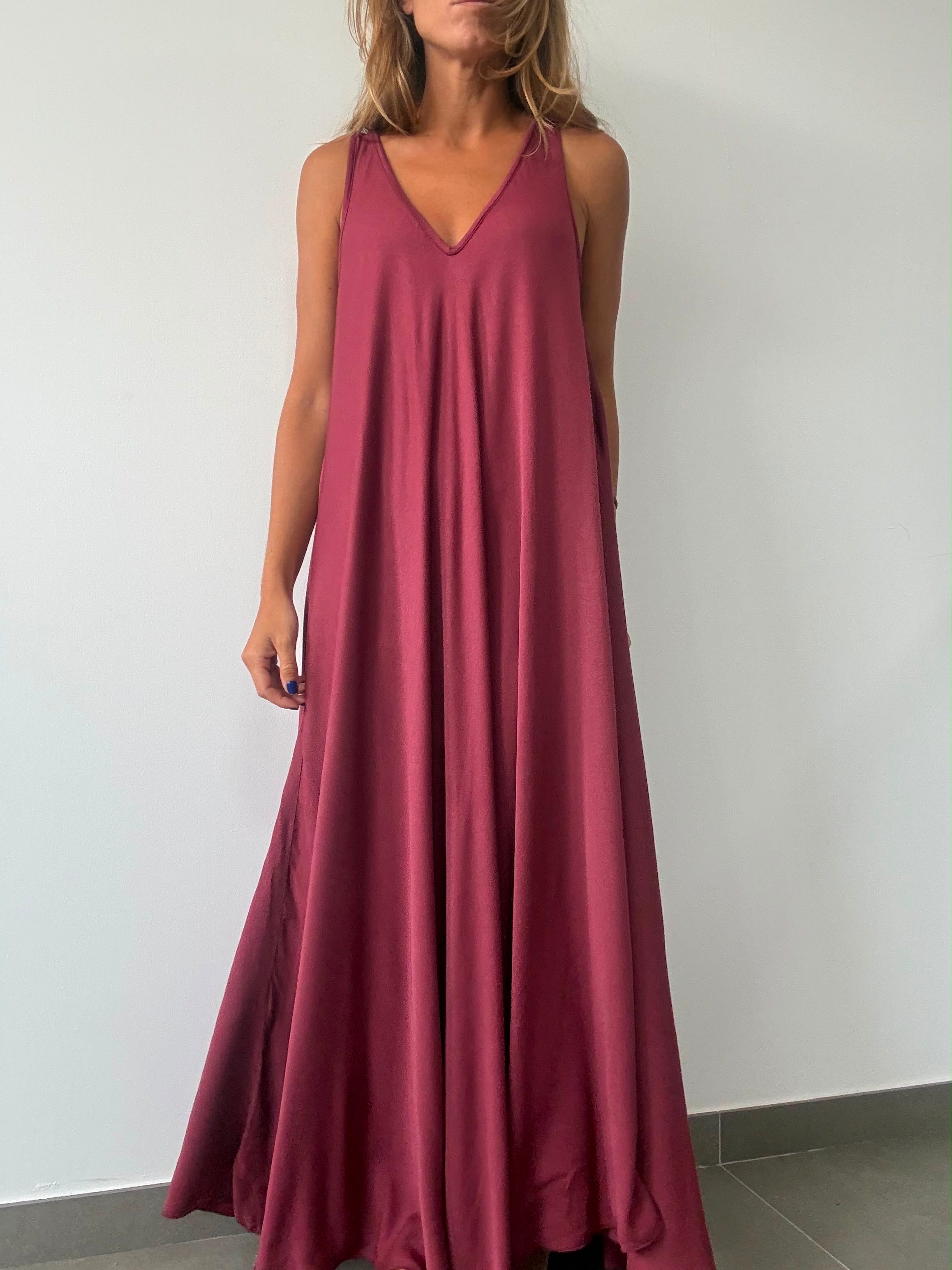 VESTIDO ISABELA BURDEOS