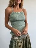TOP HALTER NIDO ABEJA VERDE