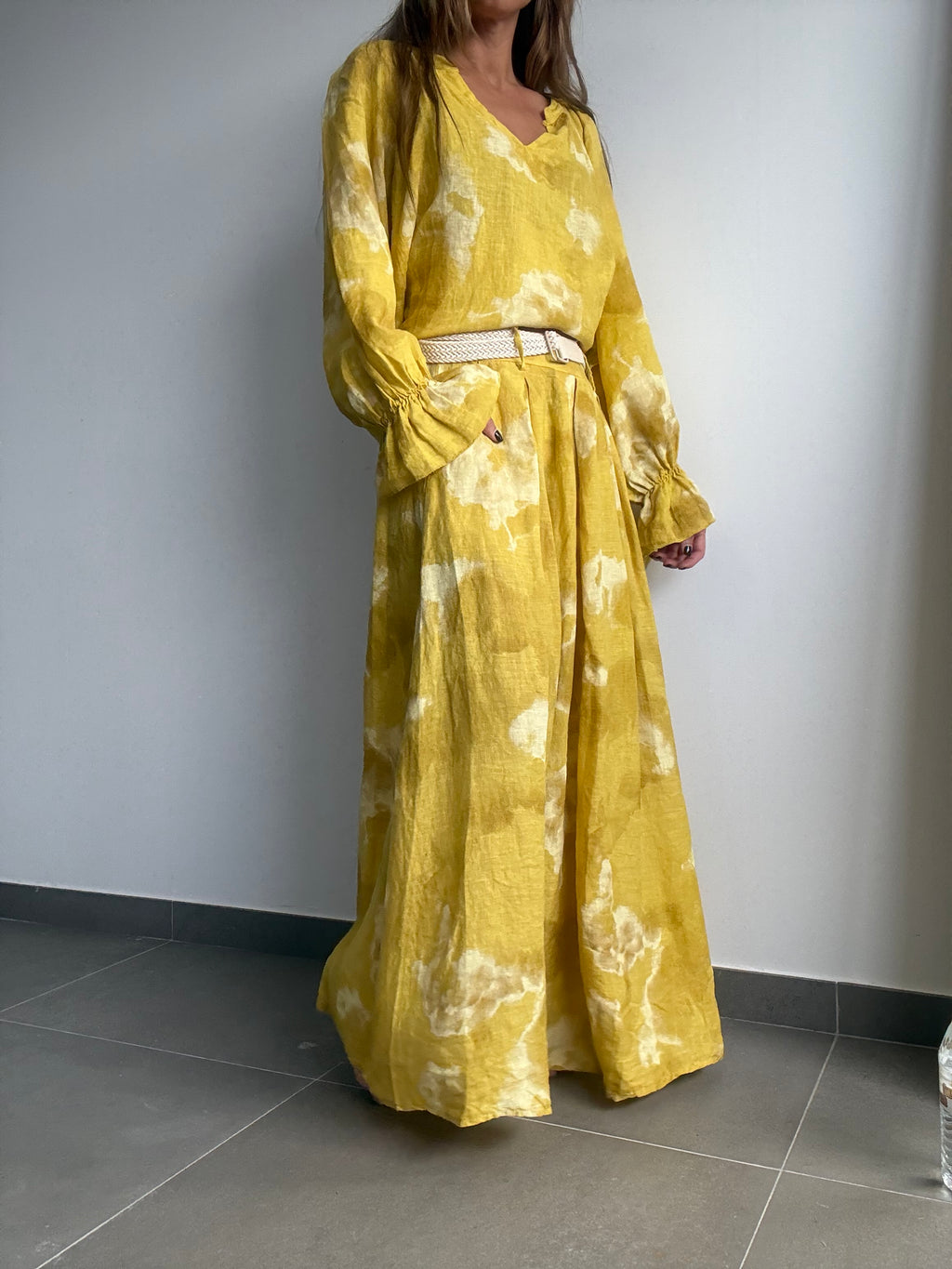 FALDA RATANA AMARILLO