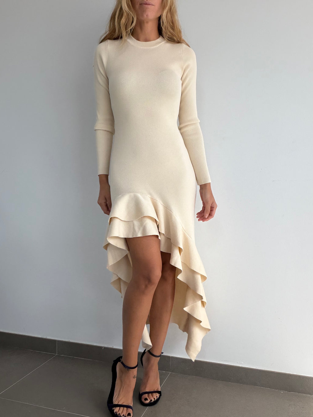 VESTIDO VUELO MARFIL