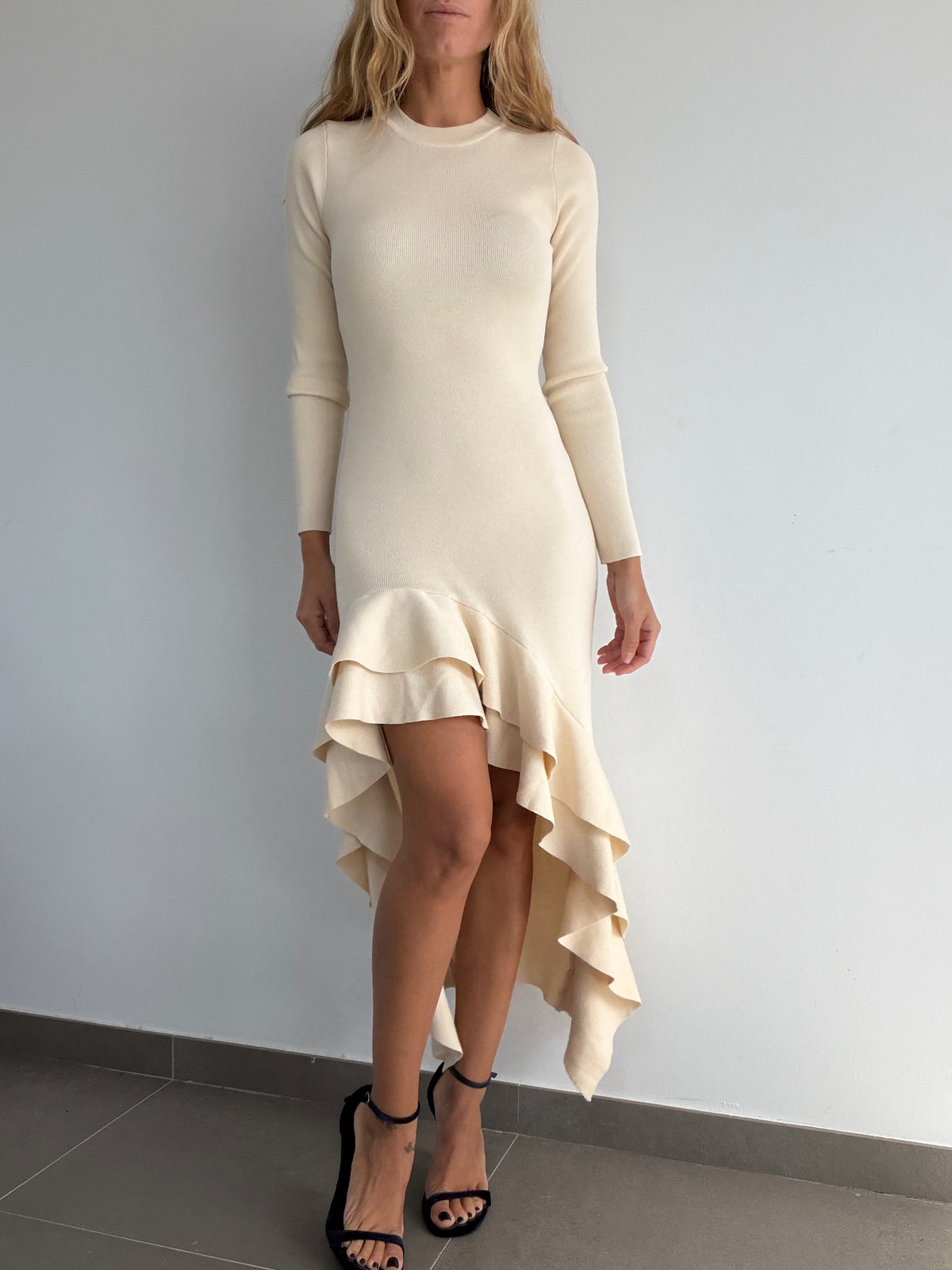 VESTIDO VUELO MARFIL