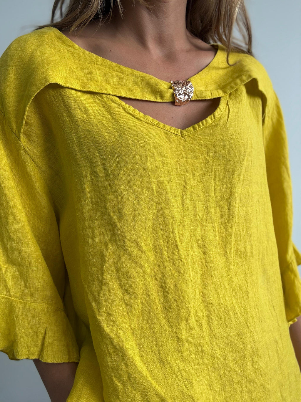 CAMISA PERDITA MOSTAZA