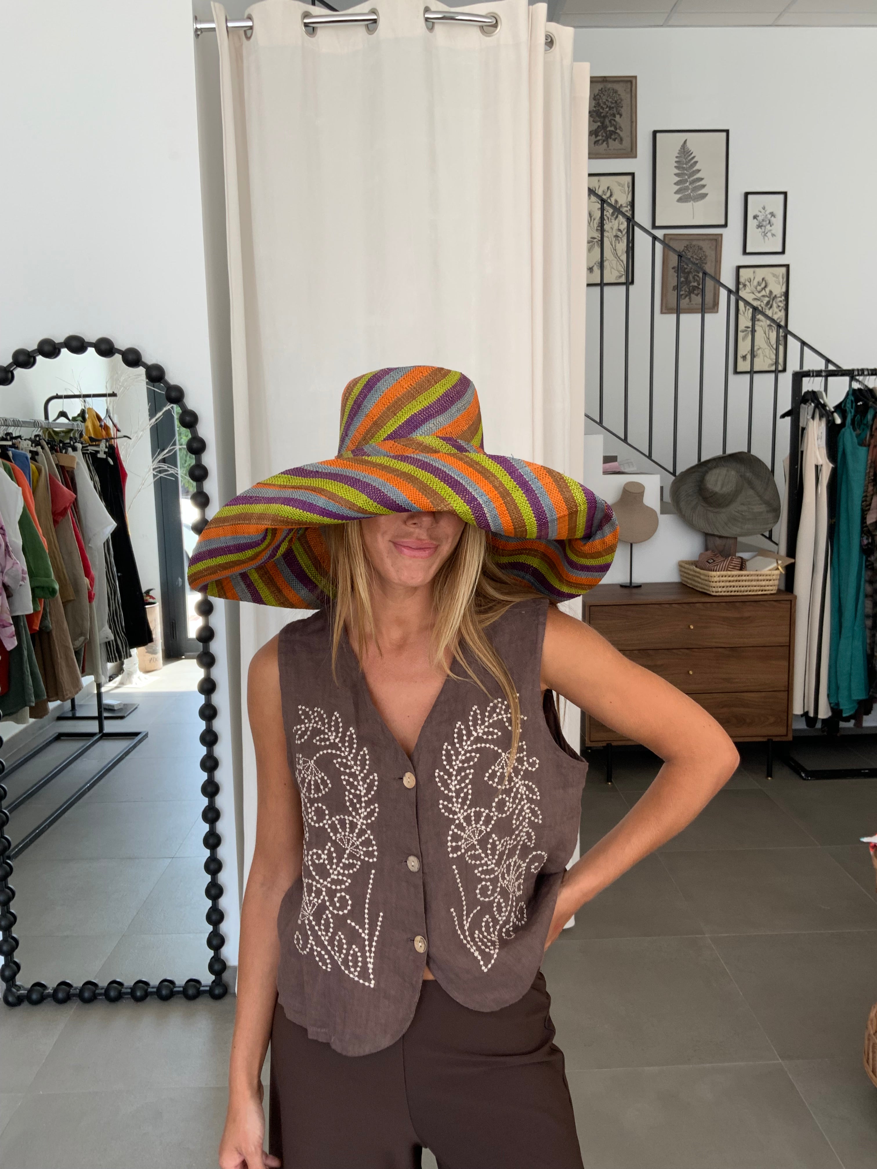 SOMBRERO RAFIA COLORES 7