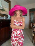SOMBRERO RAFIA FUCSIA