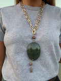 COLLAR ÓVALO VERDE