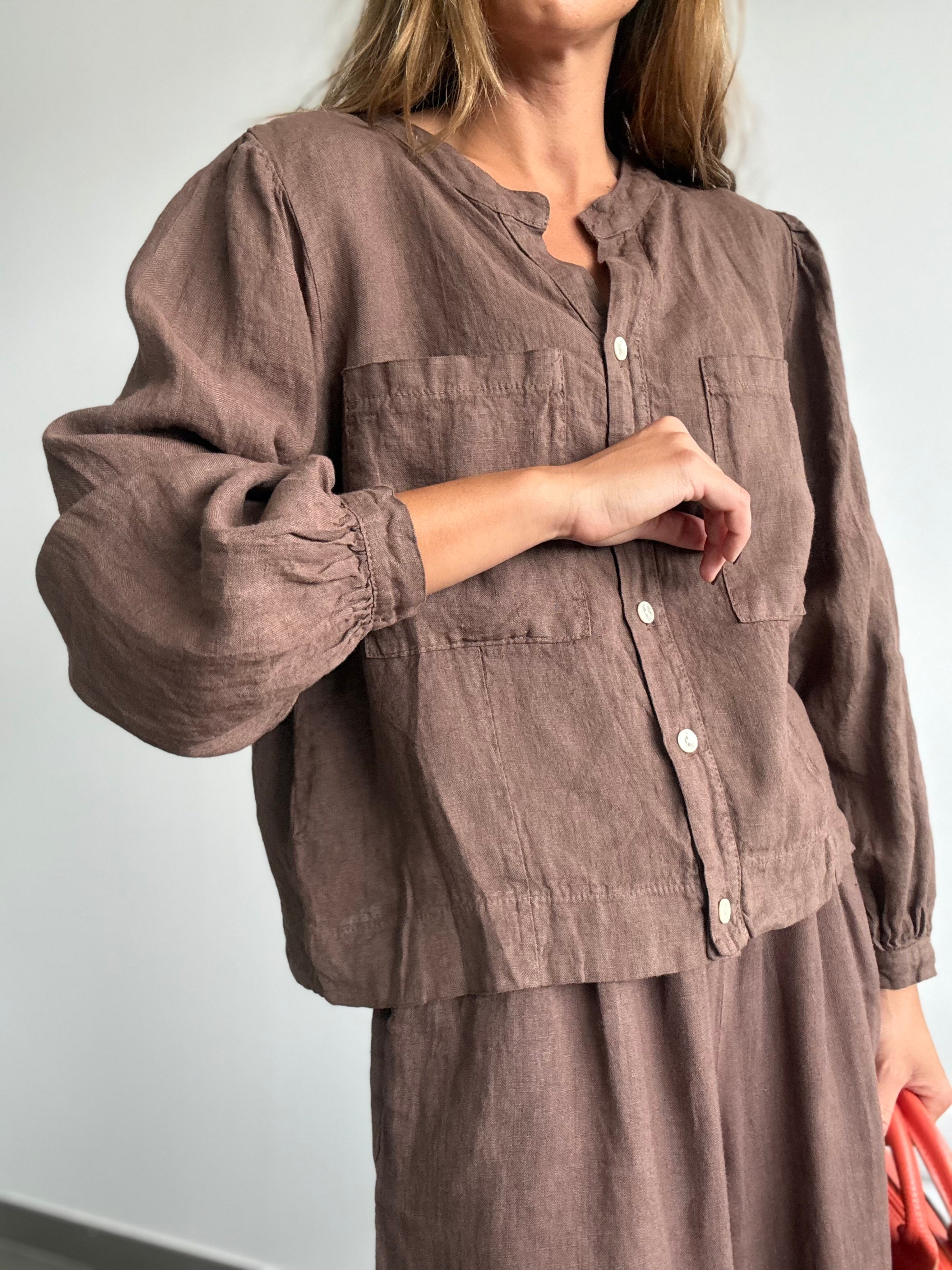 CAMISA SERILDA CHOCOLATE