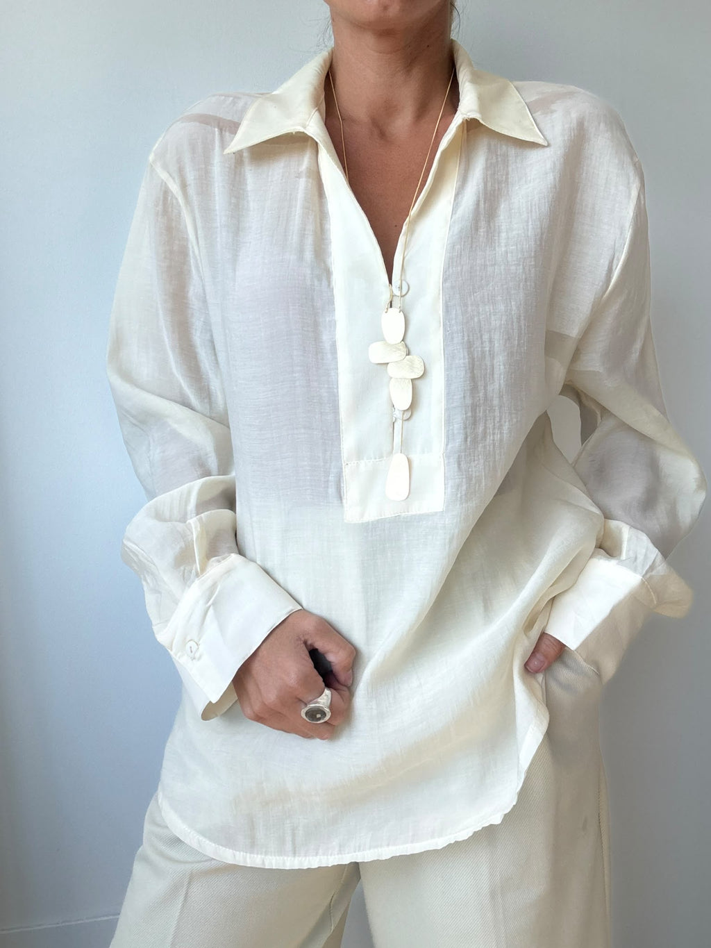 CAMISA GASY MARFIL