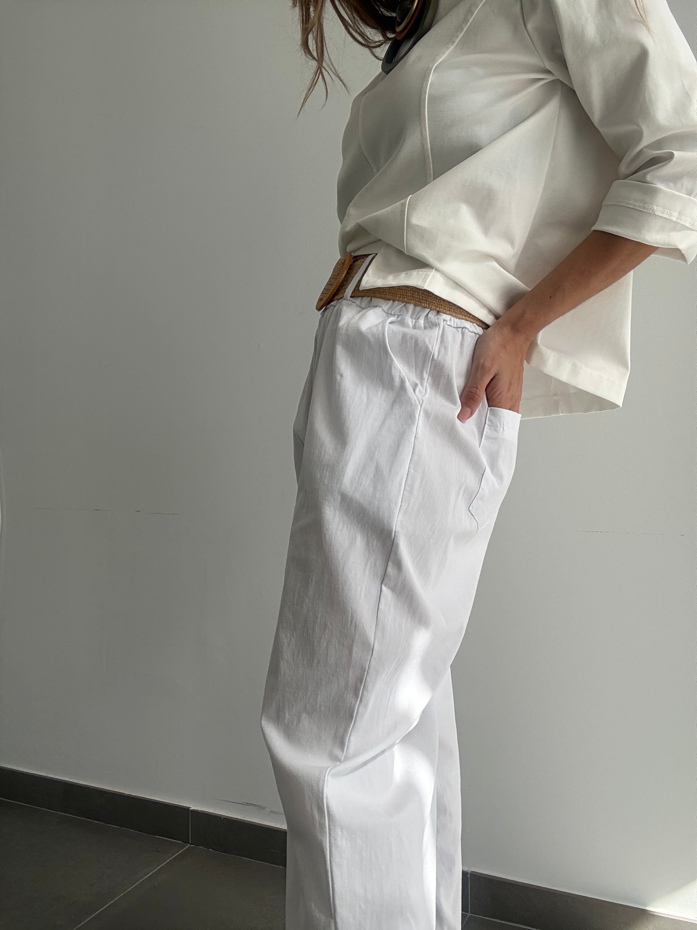 PANTALON PRINTE BLANCO