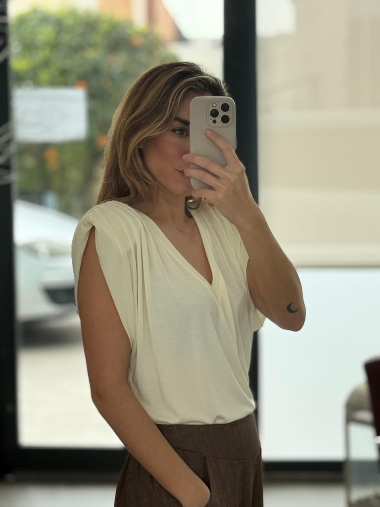 CAMISETA MAIRA MARFIL