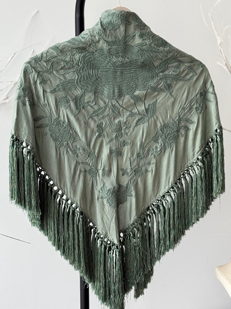MANTÓN LISO VERDE JABONOSO