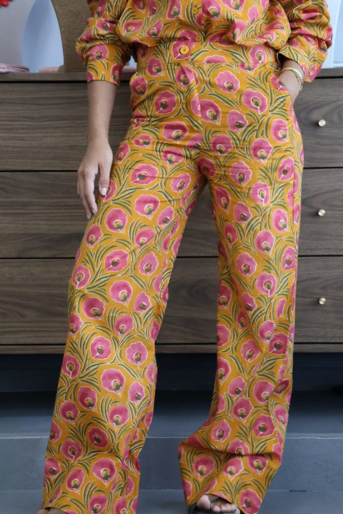 PANTALÓN FLORENTINA MOSTAZA