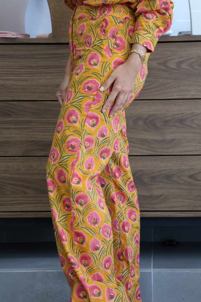 PANTALÓN FLORENTINA MOSTAZA