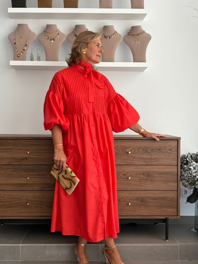 VESTIDO VELAZQUEZ MANDARINA