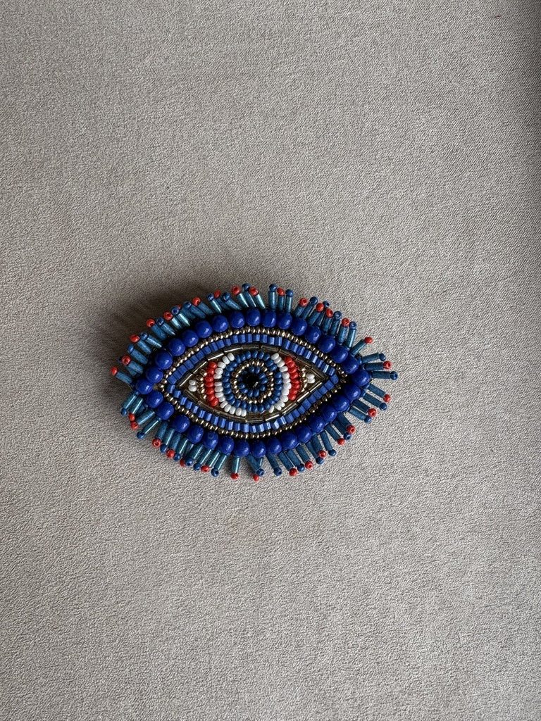 BROCHE PESTAÑA AZUL